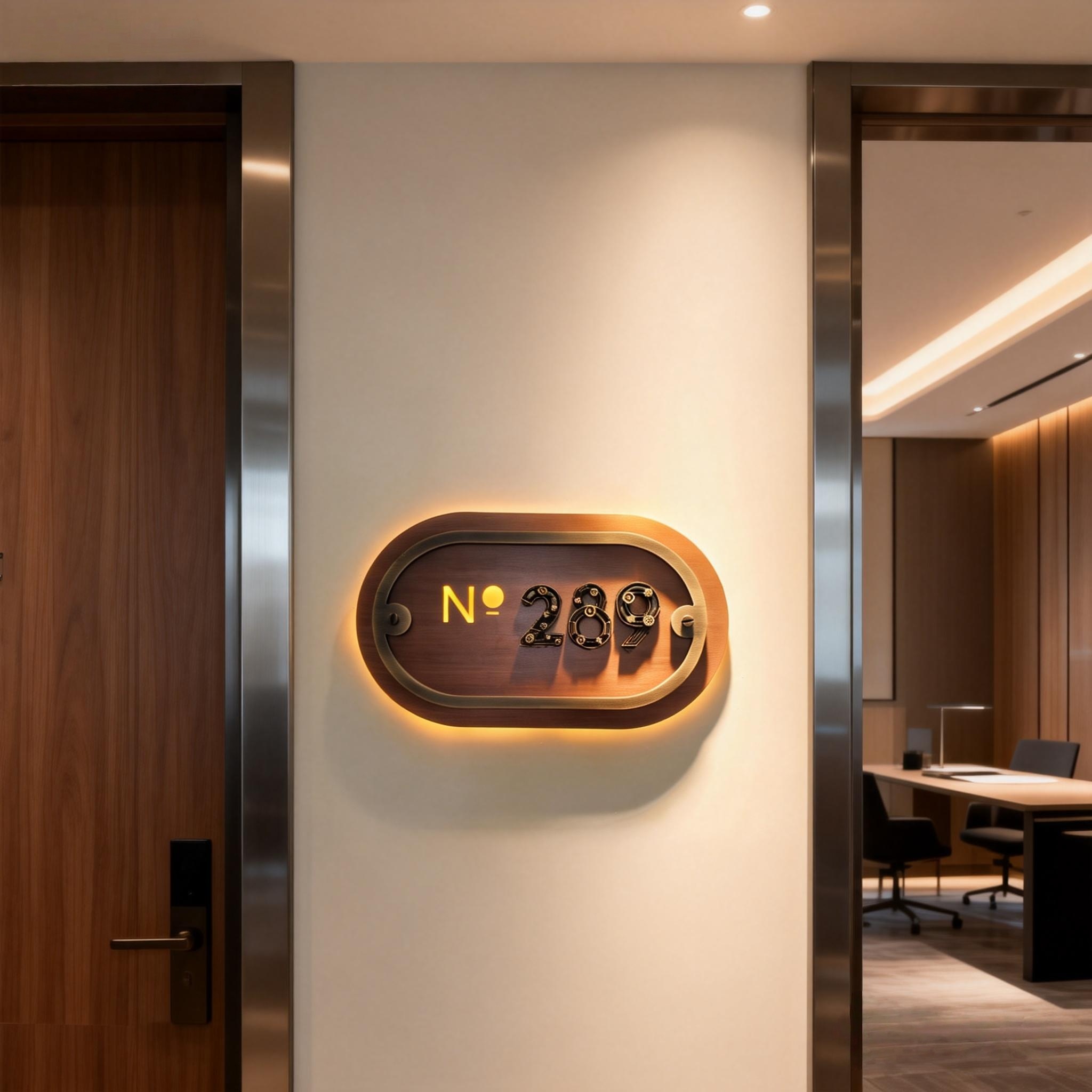 Industrial Style LED Address Plaque