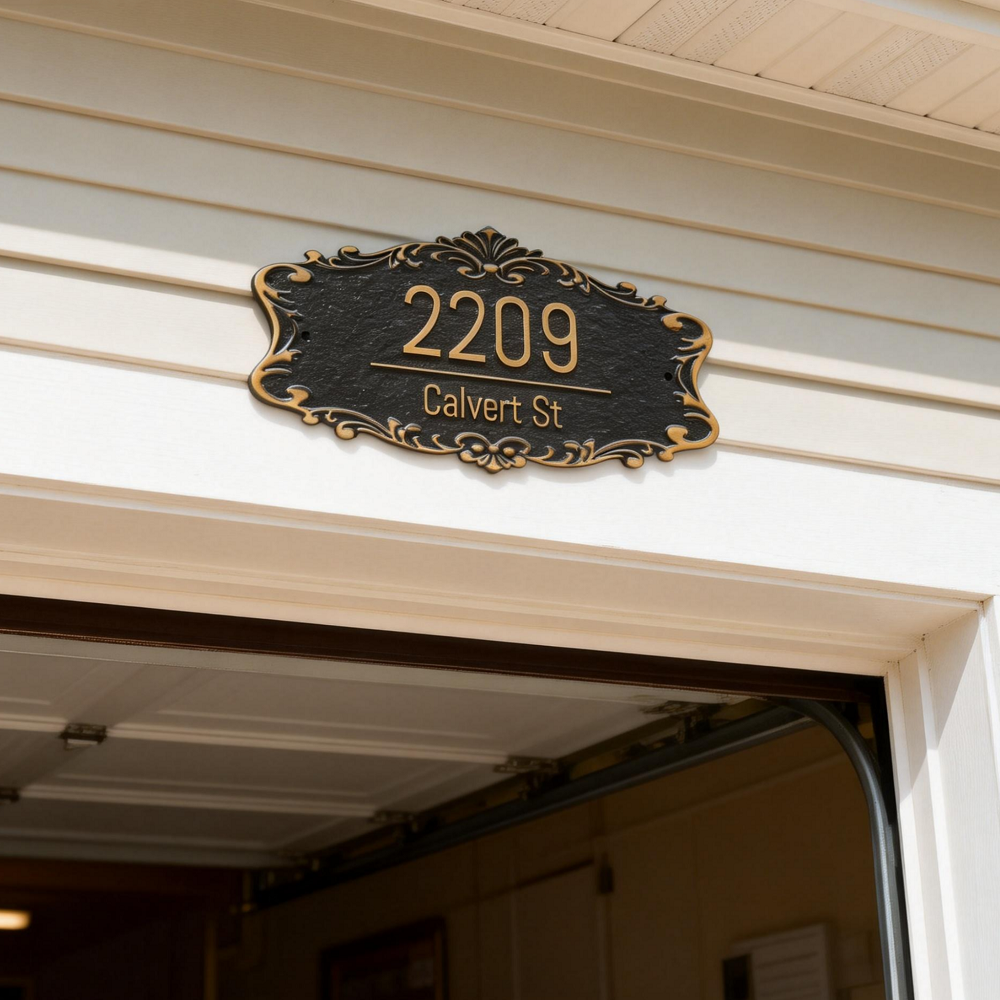 Vintage-style address sign
