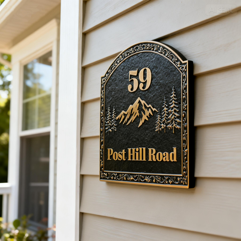 Vintage-style address sign